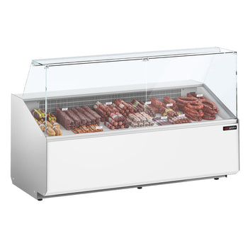 Witryna chłodnicza - 2506x979mm - 512L - front Biały - z 4 drzwiami