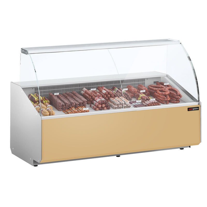 Witryna chłodnicza - 2506x979mm - 512L - front Beżowy - z 4 drzwiami