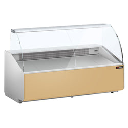 Witryna chłodnicza - 2506x979mm - 512L - front Beżowy - z 4 drzwiami