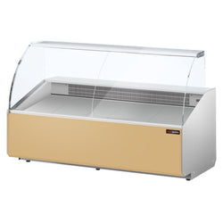 Witryna chłodnicza - 2506x979mm - 512L - front Beżowy - z 4 drzwiami