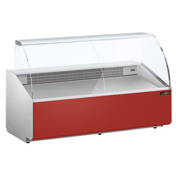 Witryna chłodnicza - 2506x979mm - 512L - front Ciemnoczerwony - z 4 drzwiami - na rynek PL