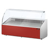 Witryna chłodnicza - 2506x979mm - 512L - front Ciemnoczerwony - z 4 drzwiami - na rynek PL