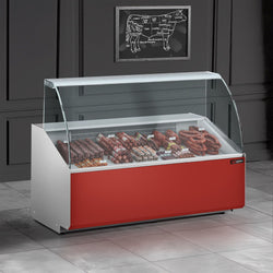 Witryna chłodnicza - 1568x979x1323mm - 324L - front Ciemnoczerwony - z 2 drzwiami