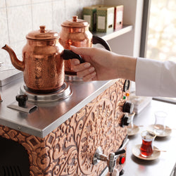 Commercial Gas & Electric Copper Tea Urn - 770mm - 22 Litres