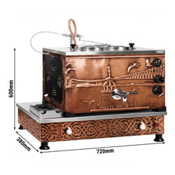 Samowar gastronomiczny do herbaty – gazowo-elektryczny – 22 l – Istanbul Design