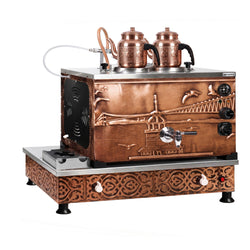 Samowar gastronomiczny do herbaty – gazowo-elektryczny – 22 l – Istanbul Design