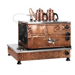 Elektryczny miedziany czajnik do herbaty - 720 mm - 22 litry - Istanbul Design