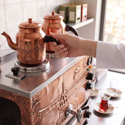 Commercial Electric Copper Tea Urn - 720mm - 22 Litres - Istanbul Design