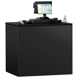 Lada kasowa MADRID - 1000 mm - Blat z czarnego marmuru - Czarny mat