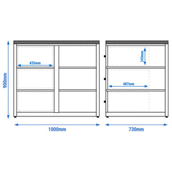 Lada kasowa MADRID - 1000 mm - Blat z czarnego marmuru - Czarny mat