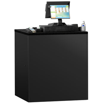 Lada kasowa MADRID - 800 mm - Blat z czarnego marmuru - Czarny mat - Prime Gastro