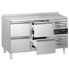 Commercial Counter Fridge ECO - 1360x700mm - with 4 drawers - with upstand - capacity 205 litres