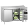 Commercial Counter Fridge ECO - 1360x700mm - with 2 doors - with upstand - capacity 282 litres