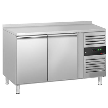 Stół chłodniczy ECO - 1360x700 mm - z 2 drzwiami & panelem tylnym - Prime Gastro