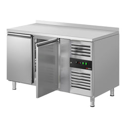 Stół chłodniczy ECO - 1360x700 mm - z 2 drzwiami & panelem tylnym