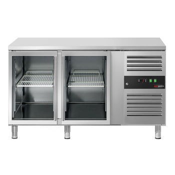 Stół chłodniczy ECO - 1360 x 700 mm - z 2 szklanymi drzwiami - Prime Gastro