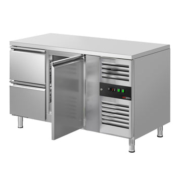 Stół chłodniczy ECO - 1360x700 mm - z 1 drzwiami & 2 szufladami - Prime Gastro
