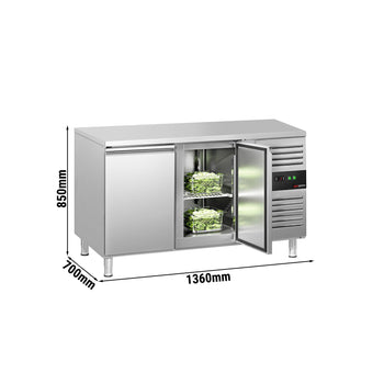 Stoł chłodniczy ECO - 1360x700 mm - z 2 drzwiami - Prime Gastro