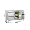 Refrigerated counter ECO – 1360 x 700 mm – with 1 door and 2 drawers, image 2 of 14