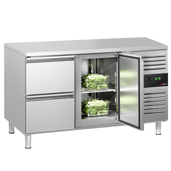 Stół chłodniczy ECO - 1360x700 mm - z 1 drzwiami & 2 szufladami - Prime Gastro