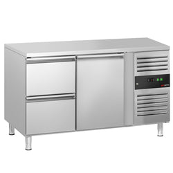 Refrigerated counter ECO – 1360 x 700 mm – with 1 door and 2 drawers, image 4 of 14