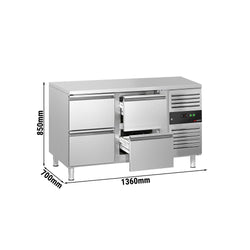 Stół chłodniczy ECO - 1360x700 mm - z 4 szufladami