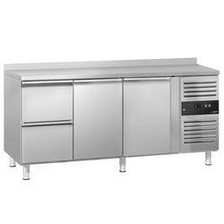 Stół chłodniczy ECO - 1795x700 mm - z 2 drzwiami & 2 szufladami & z panelem tylnym