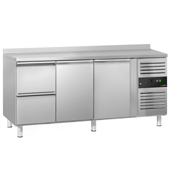 Stół chłodniczy ECO - 1795x700 mm - z 2 drzwiami & 2 szufladami & z panelem tylnym - Prime Gastro