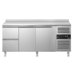 Stół chłodniczy ECO - 1795x700 mm - z 2 drzwiami & 2 szufladami & z panelem tylnym