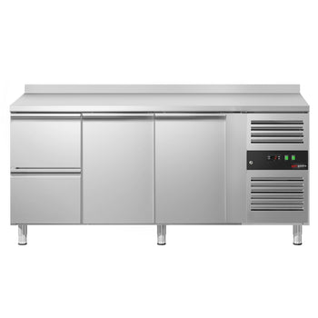 Stół chłodniczy ECO - 1795x700 mm - z 2 drzwiami & 2 szufladami & z panelem tylnym - Prime Gastro