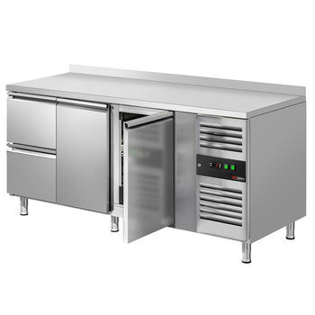Stół chłodniczy ECO - 1795x700 mm - z 2 drzwiami & 2 szufladami & z panelem tylnym - Prime Gastro