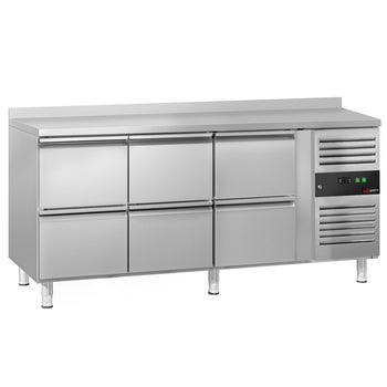 Stół chłodniczy ECO - 1795x700 mm - z 6 szufladami & panelem tylnym - Prime Gastro