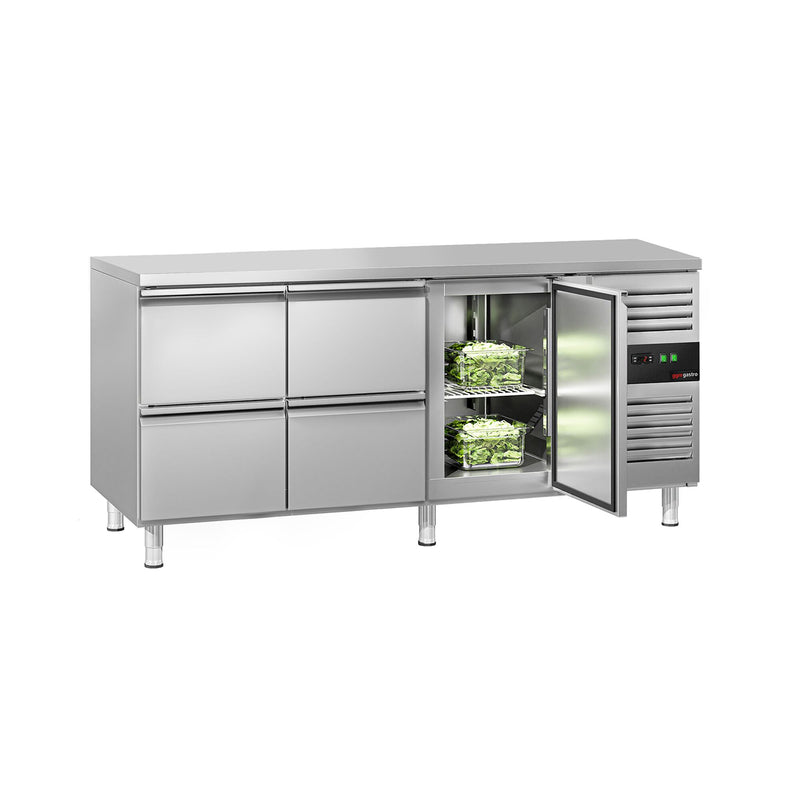 Stół chłodniczy ECO - 1795x700 mm - z 1 drzwiami & 4 szufladami