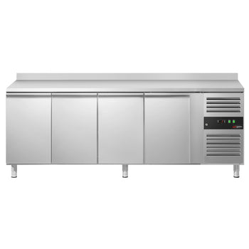Stół chłodniczy ECO - 2230x700 mm - z 4 drzwiami & panelem tylnym - Prime Gastro
