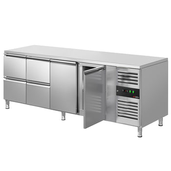 Stół chłodniczy ECO - 2230x700 mm - z 2 drzwiami & 4 szufladami - Prime Gastro