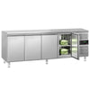 Commercial Counter Fridge ECO - 2230x700mm - with 4 doors - capacity 553 litres
