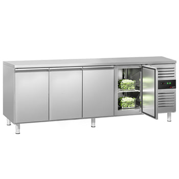 Stół chłodniczy ECO - 2230x700 mm - z 4 drzwiami - Prime Gastro