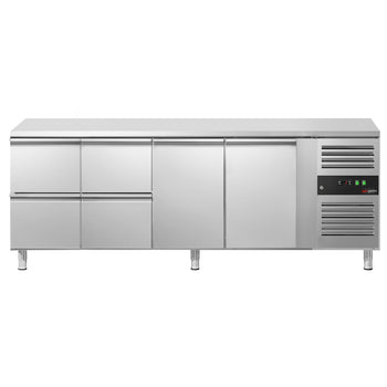 Stół chłodniczy ECO - 2230x700 mm - z 2 drzwiami & 4 szufladami - Prime Gastro