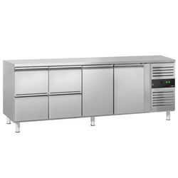 Stół chłodniczy ECO - 2230x700 mm - z 2 drzwiami & 4 szufladami