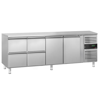 Stół chłodniczy ECO - 2230x700 mm - z 2 drzwiami & 4 szufladami - Prime Gastro