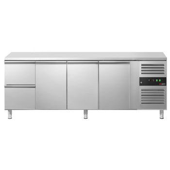 Stół chłodniczy ECO - 2230x700 mm - z 3 drzwiami & 2 szufladami - Prime Gastro