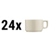 (24 sztuki) PERA Creme – filiżanka do kawy/herbaty – 70 ml – kremowa
