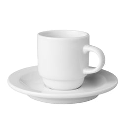 (6 sztuk) Filiżanki do kawy + spodki Mammoet - 14 cl - Biały