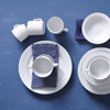 (6 szt.) BUDGETLINE - Filiżanka do kawy [Mammoet] - 140ml - Biały - Porcelana - ze spodkiem