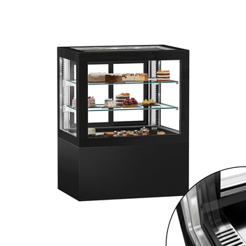 Witryny ekspozycyjne na ciasta - 1010 mm - z oświetleniem & 2 półkami - Prime Gastro