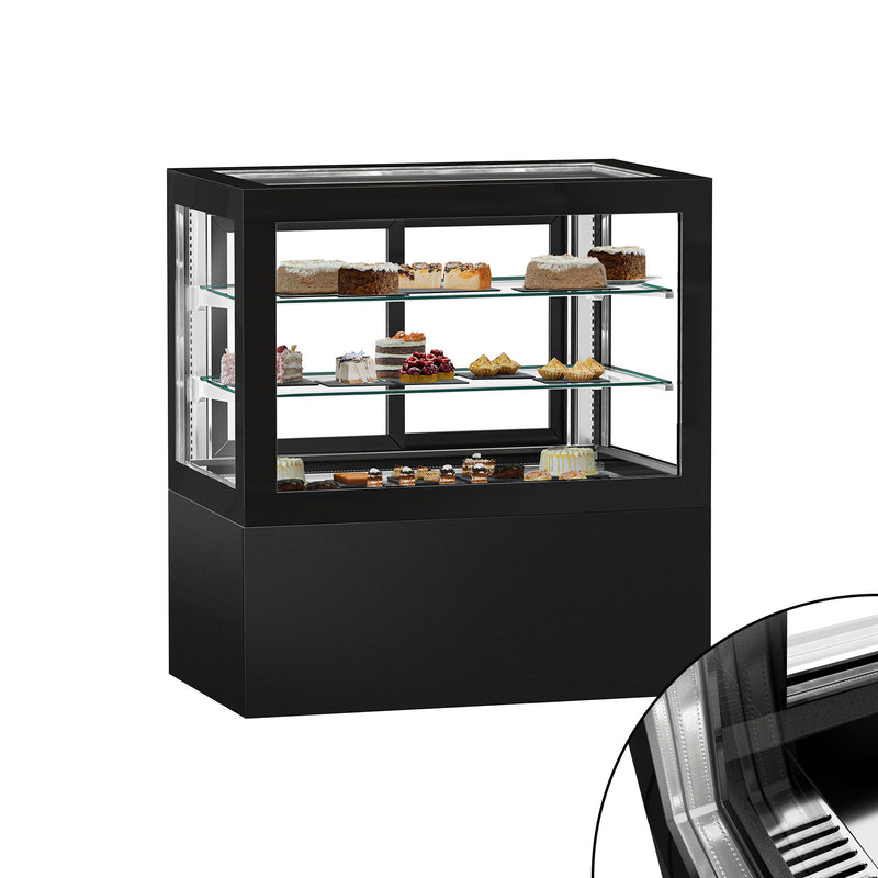 Witryny ekspozycyjne na ciasta - 1210 mm - z oświetleniem LED & 2 półkami