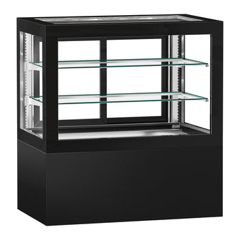 Witryny ekspozycyjne na ciasta - 1210 mm - z oświetleniem LED & 2 półkami - Prime Gastro