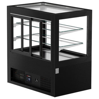 Witryny ekspozycyjne na ciasta - 1210 mm - z oświetleniem LED & 2 półkami - Prime Gastro