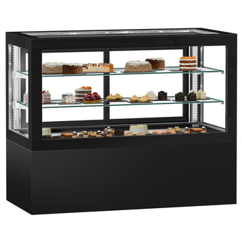 Witryny ekspozycyjne na ciasta - 1610 mm - z oświetleniem LED & 2 półkami - Prime Gastro