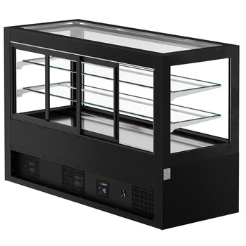 Witryny ekspozycyjne na ciasta - 2010 mm - z oświetleniem LED & 2 półkami - Prime Gastro